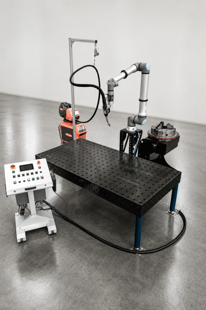welding Cobot with turn and tilt positioner